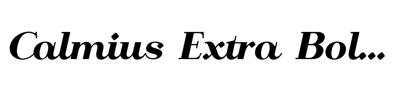 Calmius Extra Bold Italic